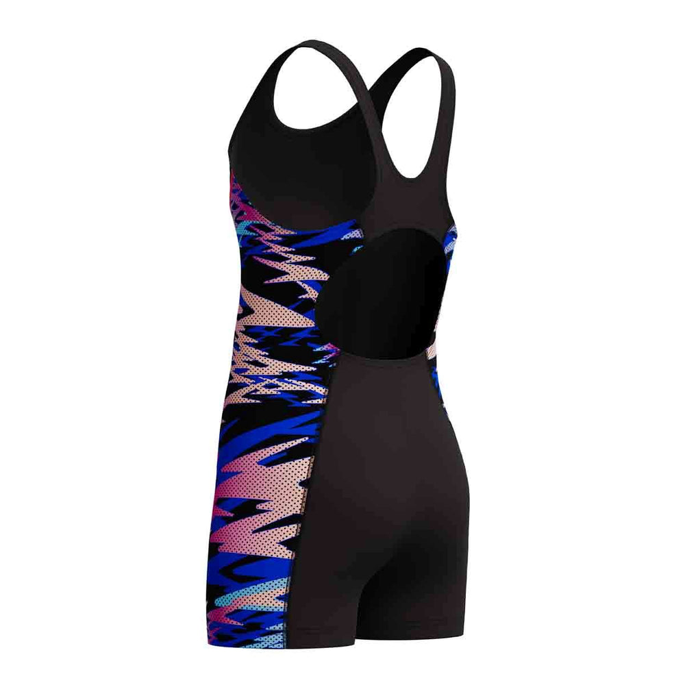 Speedo Girls HyperBoom Splice Muscleback Legsuit - Anthracite/Margarita Pink | Allens Of Kingsbury