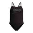 Speedo Girls Endurance+ Logo Thinstrap Swimsuit - Anthracite