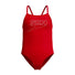 Speedo Girls Endurance+ Logo Thinstrap Swimsuit - High Risk Red