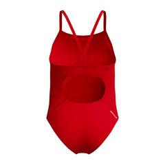 Speedo Girls Endurance+ Logo Thinstrap Swimsuit - High Risk Red | Allens Of Kingsbury