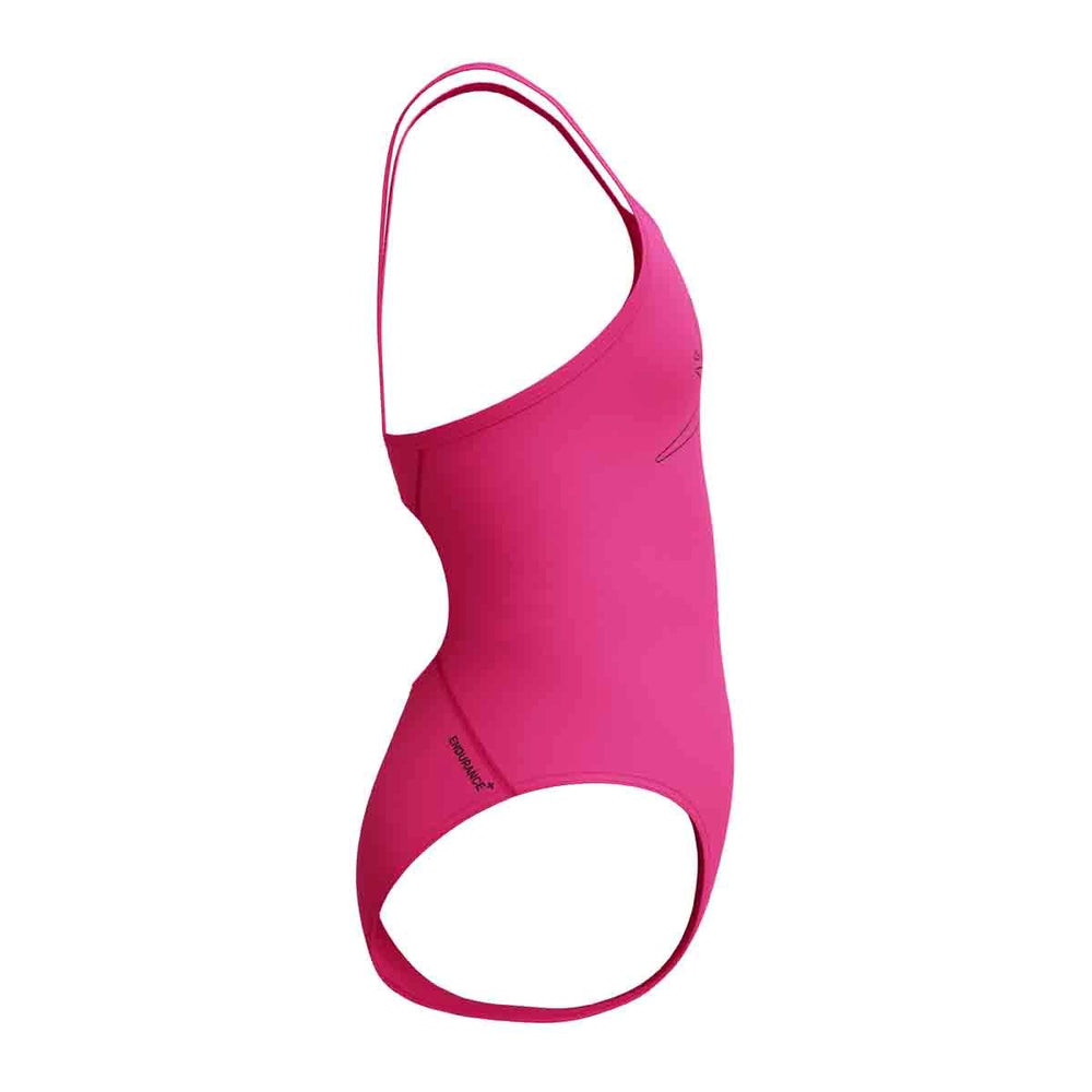 Speedo Girls Endurance+ Logo Thinstrap Swimsuit - Margarita Pink | Allens Of Kingsbury