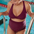 Speedo Womens Maternity High Waisted 2 Piece Swimsuit - Purple