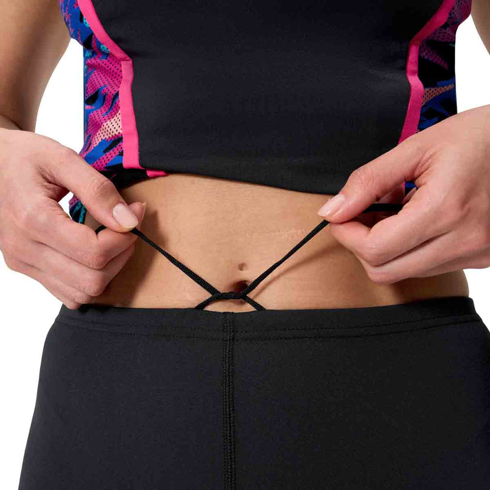 Speedo Womens HyperBoom Splice Tankini - Anthracite/Margarita Pink - Allens Swimwear