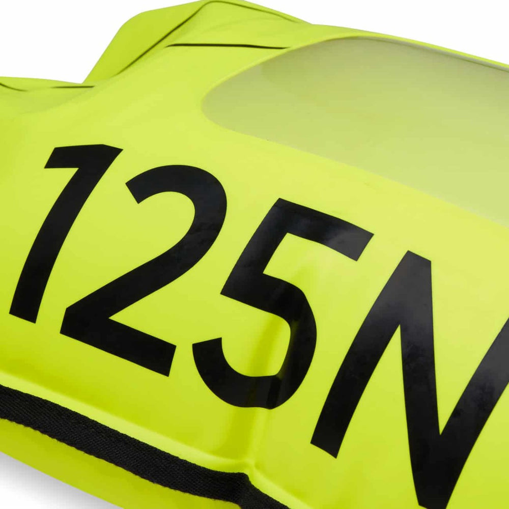 Speedo OW Tow Float with dry bag in yellow and black, designed for swimming safety and visibility during water activities.