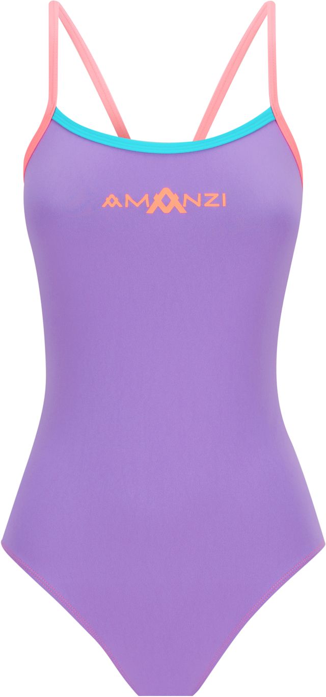 Amanzi Girls Splendour Proback One Piece Swimsuit - Purple/Blue