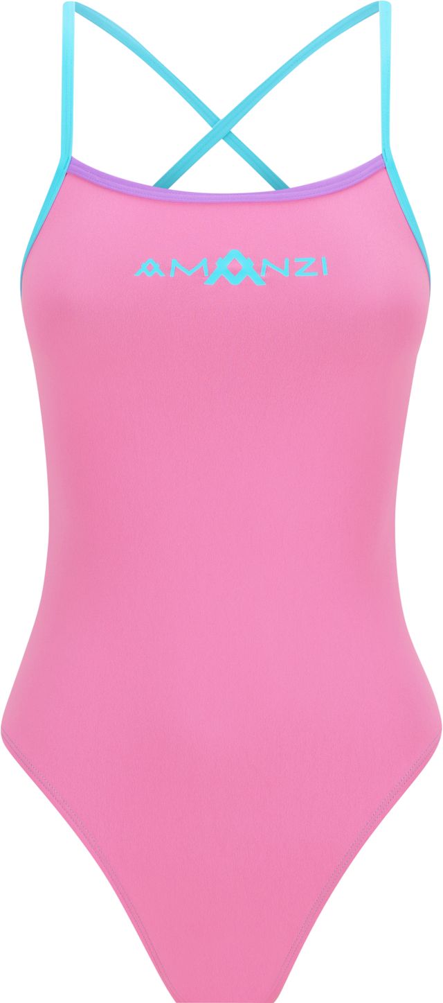 Amanzi Girls Sugar Plum Tie Back One Piece Swimsuit - Pink/Purple