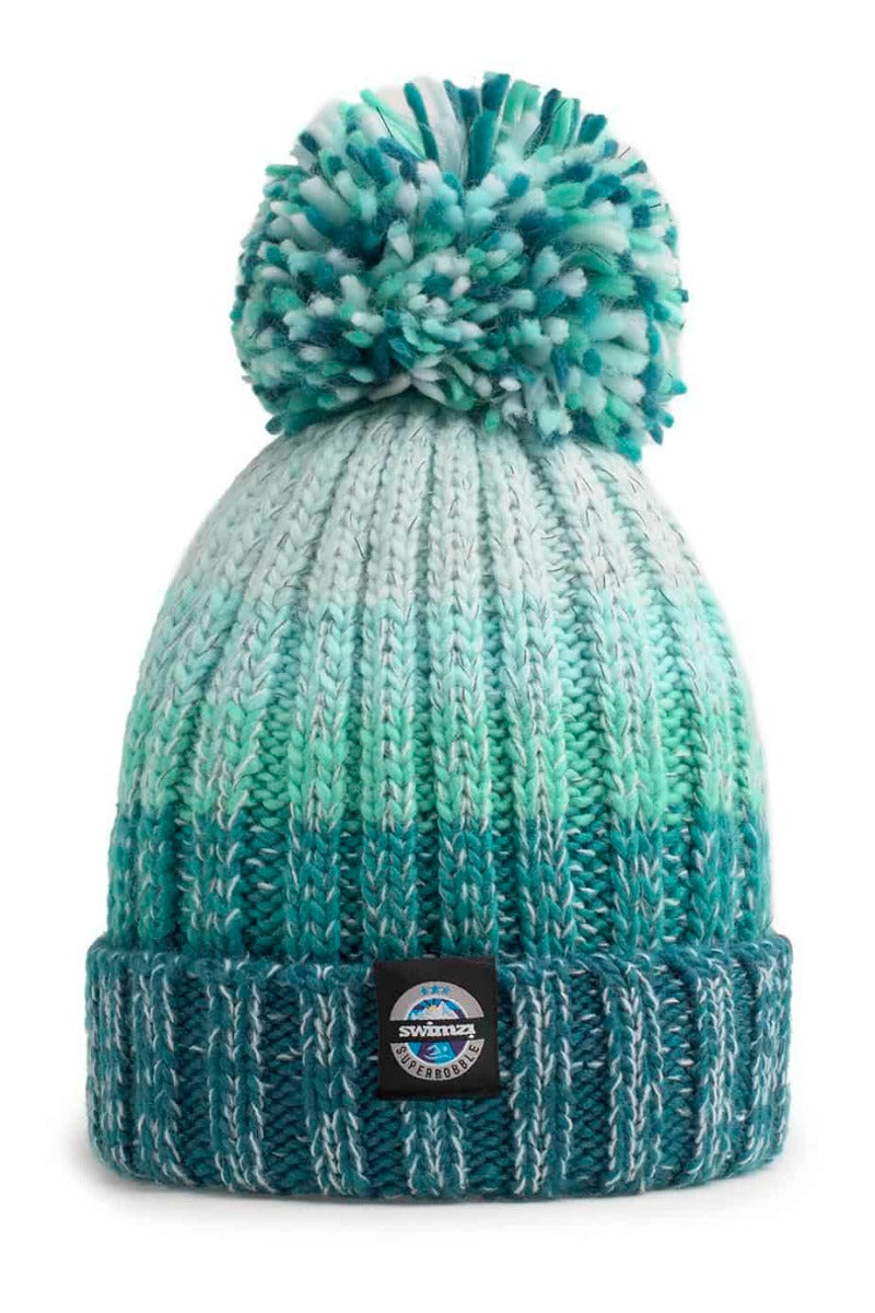 Swimzi Andrea Hall Alpine Lake Super Bobble Hat - Green | Allens Of Kingsbury