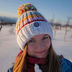 Swimzi Aurora Rib Knit Super Bobble Hat - Multi | Allens Of Kingsbury