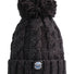 Swimzi Jet Black Cable Knit Super Bobble Hat - Black