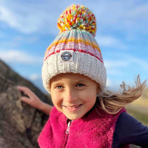 Swimzi Kids Aurora Rib Knit Super Bobble Hat - Multi | Allens Of Kingsbury