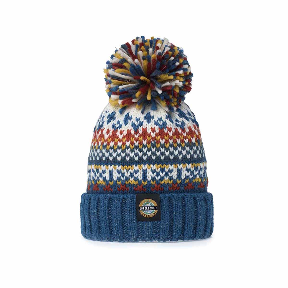 Swimzi Kids Fjord Nordic Knit Super Bobble Hat - Multi | Allens Of Kingsbury