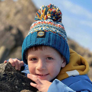 Swimzi Kids Fjord Nordic Knit Super Bobble Hat - Multi | Allens Of Kingsbury