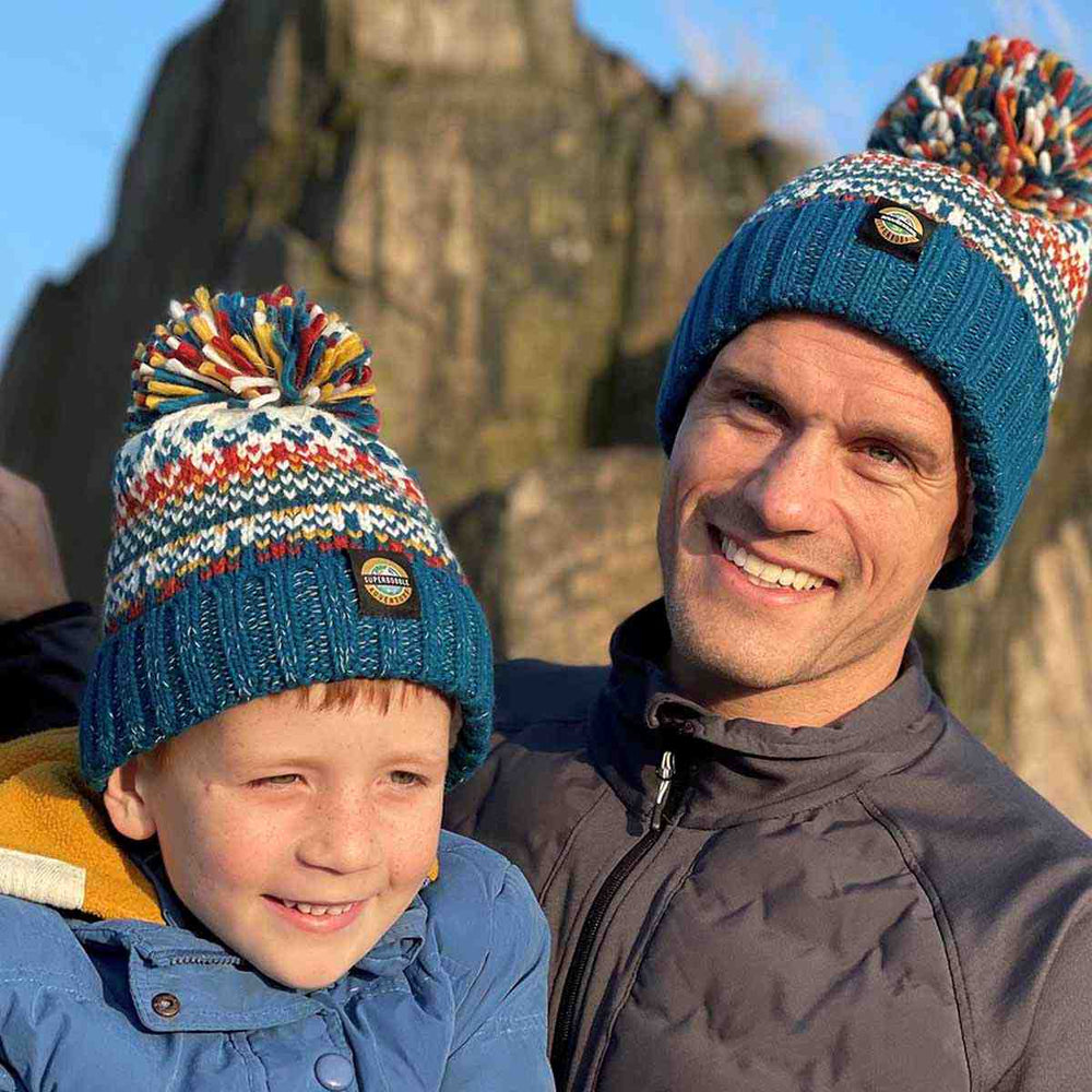 Swimzi Kids Fjord Nordic Knit Super Bobble Hat - Multi | Allens Of Kingsbury