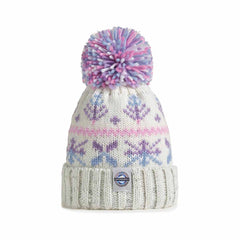 Swimzi Kids Pastel Ice Crystal Nordic Knit Super Bobble Hat - Multi | Allens Of Kingsbury