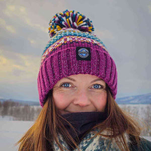 Swimzi Lingonberry Nordic Knit Super Bobble Hat - Multi | Allens Of Kingsbury