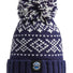 Swimzi Navy Nordic Knit Super Bobble Hat - Blue