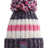 Swimzi Navy Pink Rib Reflective Super Bobble Hat - Multi