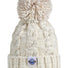 Swimzi Oatmeal Cable Knit Super Bobble Hat - Brown