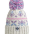 Swimzi Pastel Ice Crystal Nordic Knit Super Bobble Hat - Multi