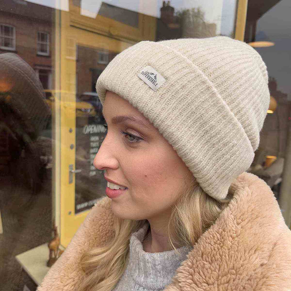 Swimzi Pebble Ladies Fashion Beanie Hat - Cream | Allens Of Kingsbury