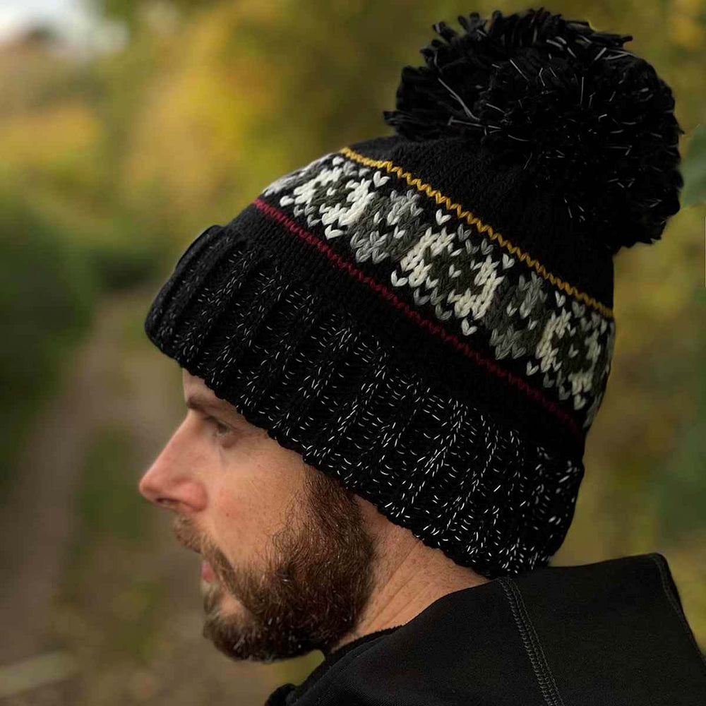 Swimzi Shadow Pine Fairisle Knit Super Bobble Hat - Multi | Allens Of Kingsbury