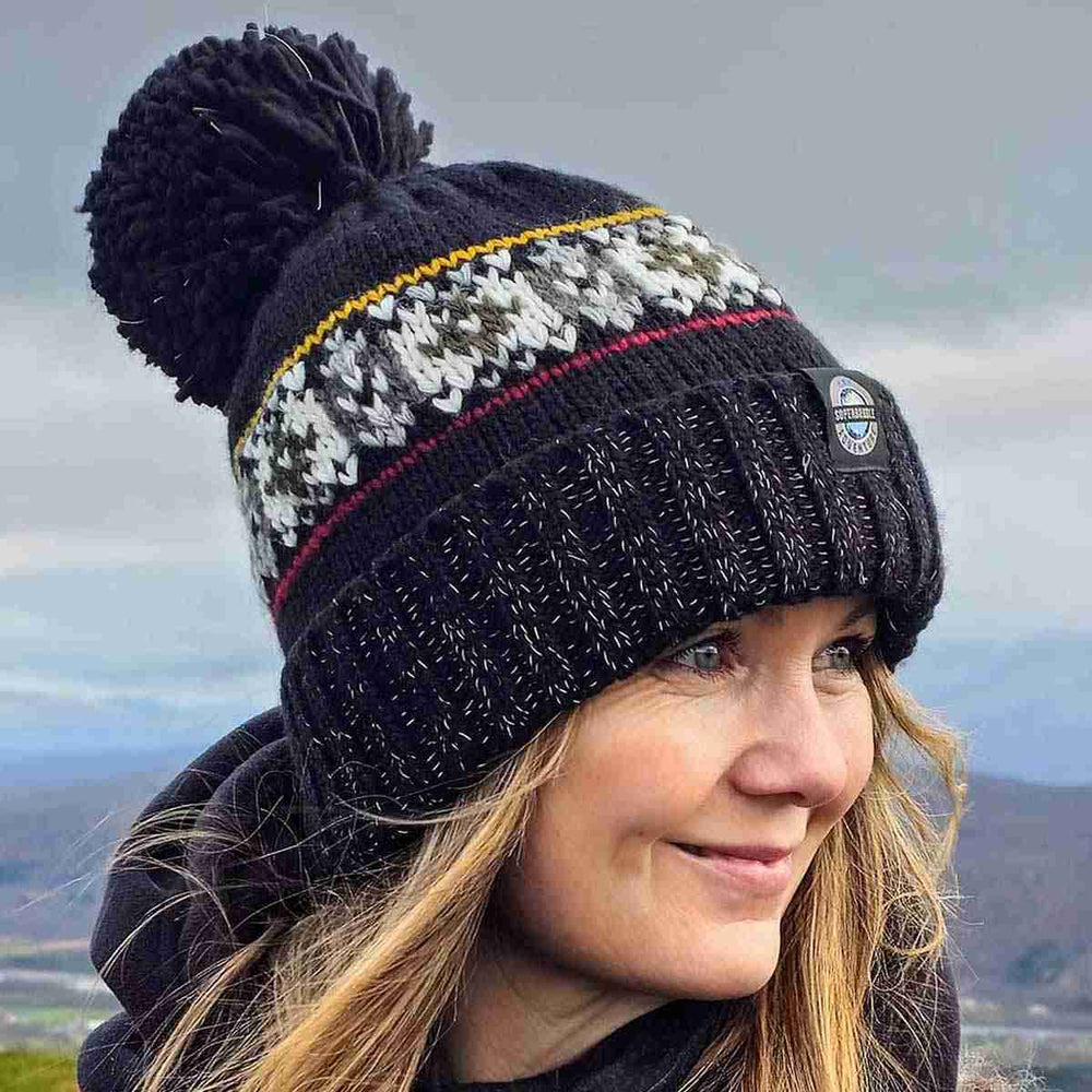 Swimzi Shadow Pine Fairisle Knit Super Bobble Hat - Multi | Allens Of Kingsbury