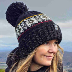 Swimzi Shadow Pine Fairisle Knit Super Bobble Hat - Multi | Allens Of Kingsbury