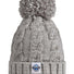 Swimzi Silver Grey Cable Knit Super Bobble Hat - Grey