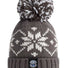 Swimzi Slate Flora Nordic Knit Reflective Super Bobble Hat - Grey