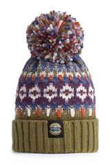 Swimzi Tundra Fairisle Knit Reflective Super Bobble Hat - Multi | Allens Of Kingsbury