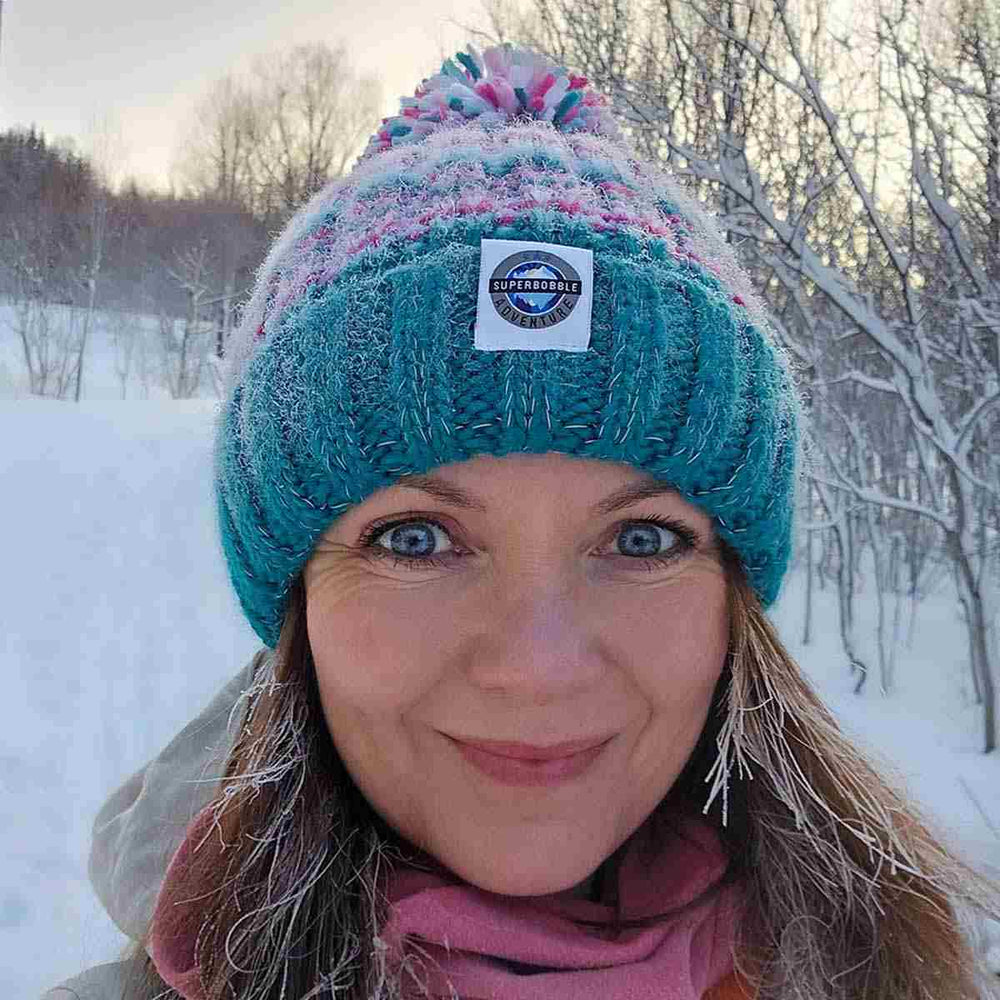 Swimzi Winter Solstice Rib Super Bobble Hat - Multi | Allens Of Kingsbury