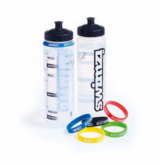 Swim Hydration 1L Bottle - Primary Colour Rings - Clear | Allens Of Kingsbury
