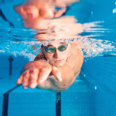 TheMagic5 Limited Edition Green Gold Youth Custom Goggles with Green and Gold Mirror lenses, designed for a sleek, sporty look.