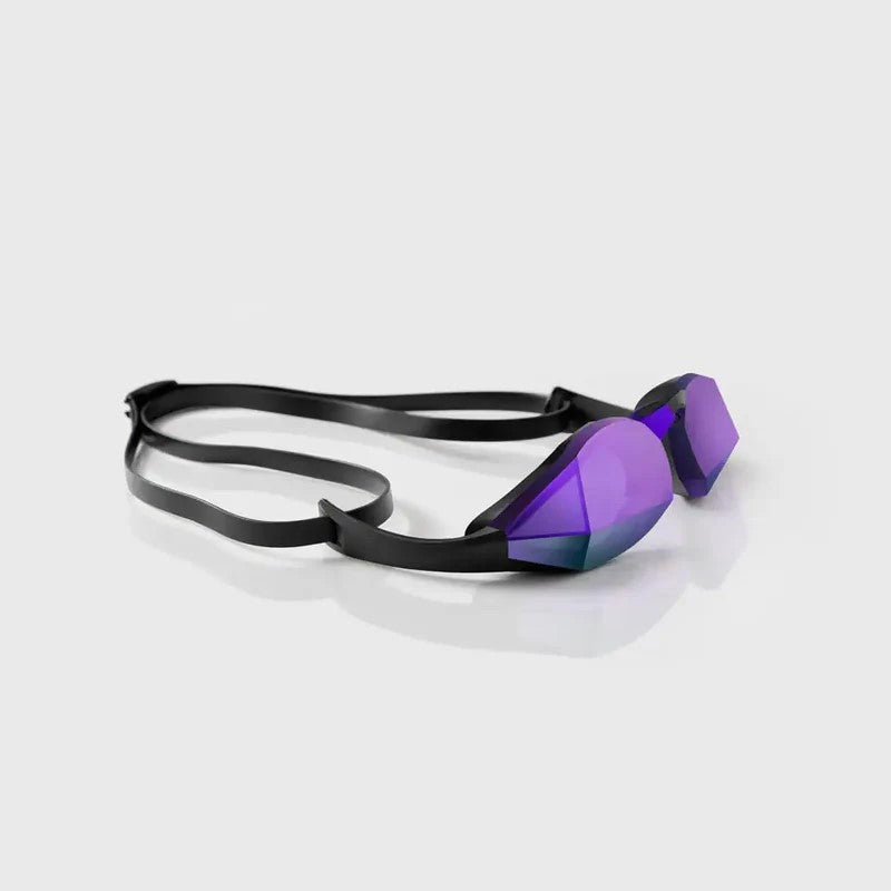 TheMagic5 Purple Magic Mirror Blue custom goggles with purple frame and purple mirror lens, designed for outdoor sports and activities.