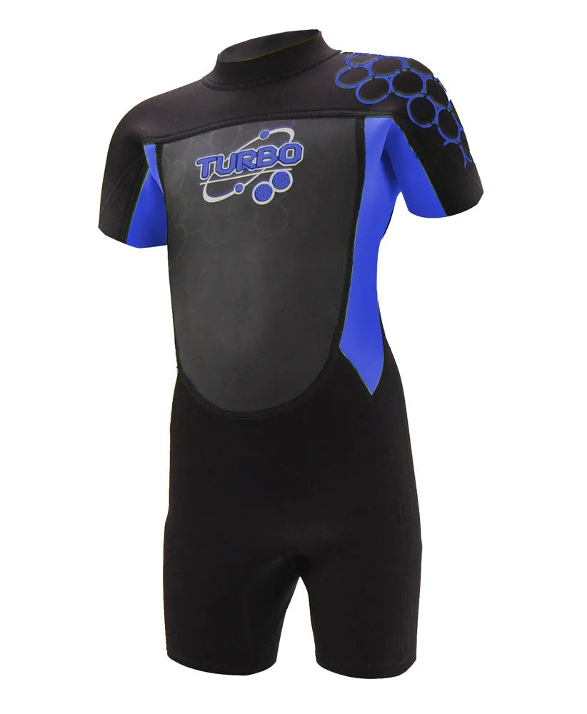 Turbo 2.5mm Shortie Wetsuit Black Blue