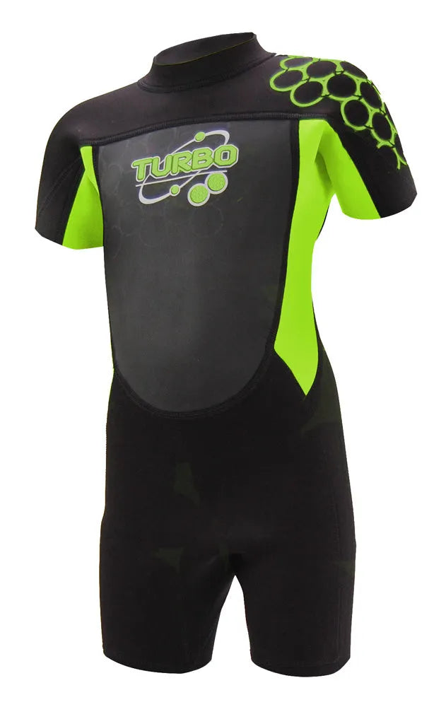 Turbo 2.5mm Shortie Wetsuit Black Green