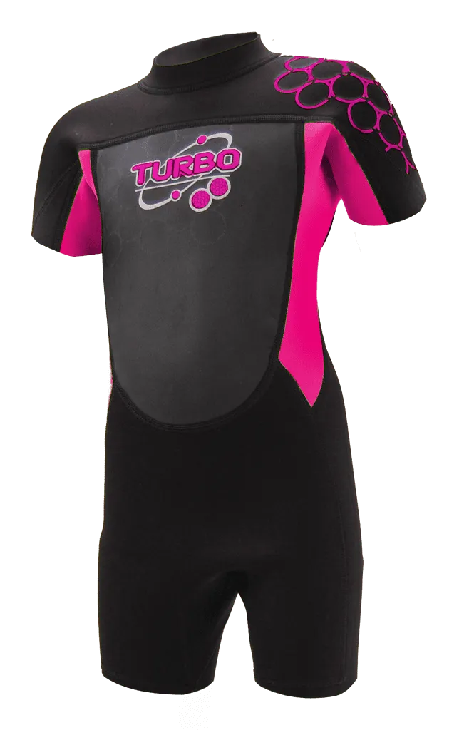 Turbo 2.5mm Shortie Wetsuit Black Pink