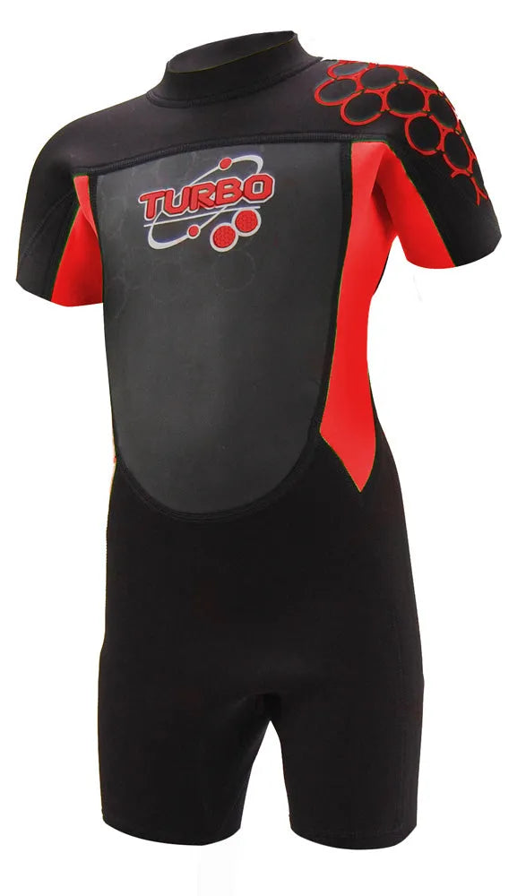 Turbo 2.5mm Shortie Wetsuit Black Red