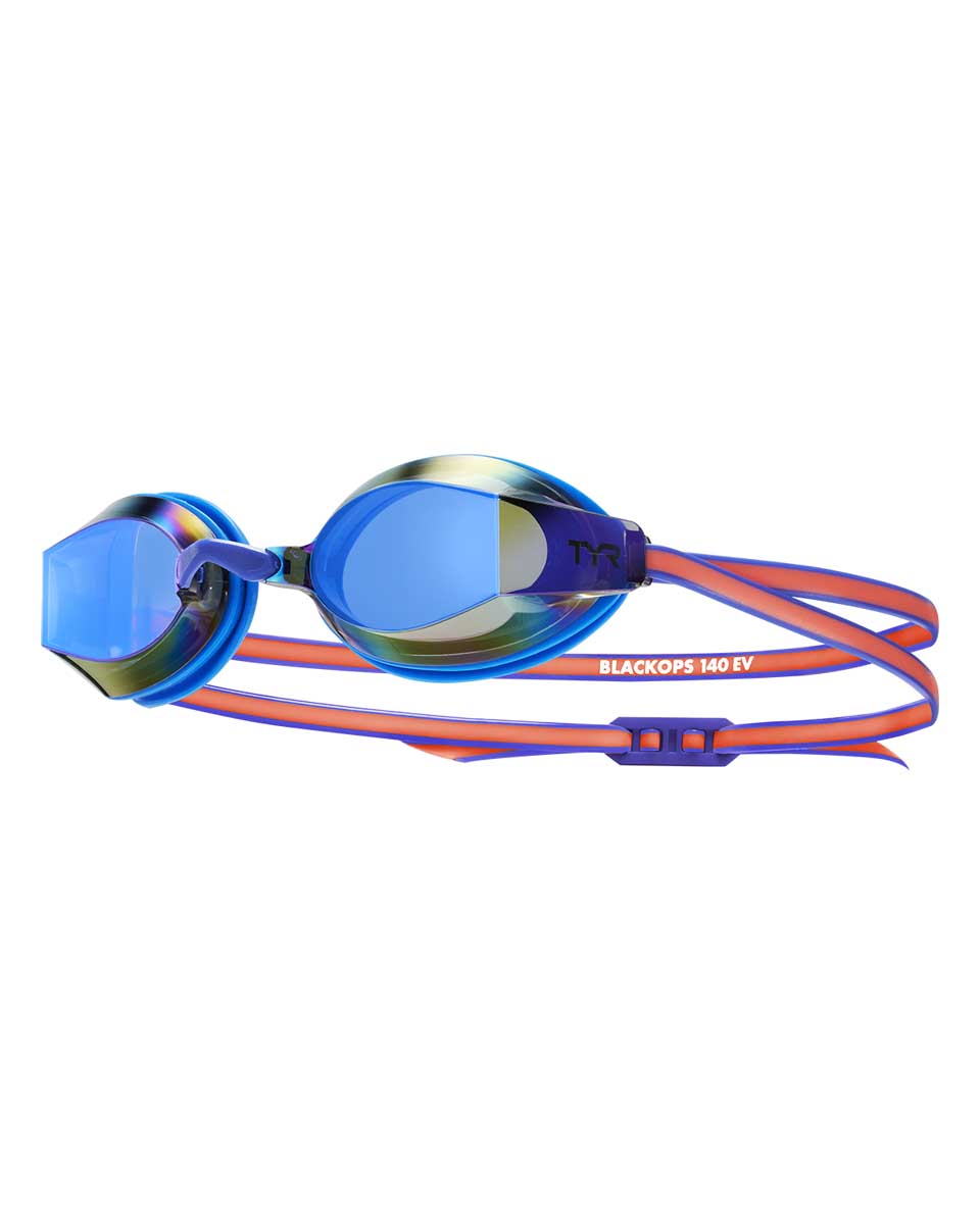 TYR Blackops 140 EV Female Fit Mirror Racing Goggles - Blue/Coral | Allens Of Kingsbury