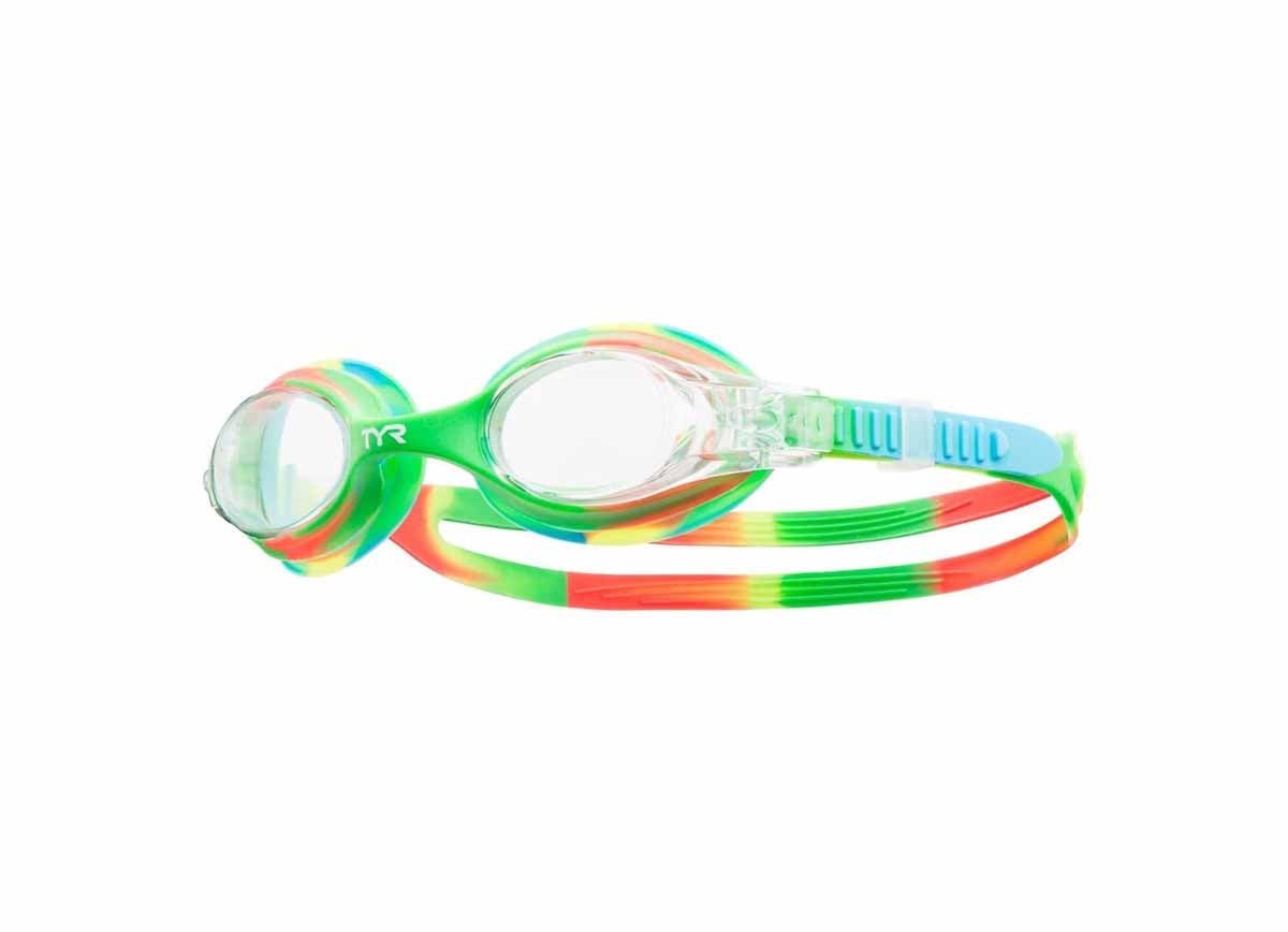 TYR Junior Swimple Tie Dye Goggles - Clear/Green/Orange/Tie Dye | Allens Of Kingsbury