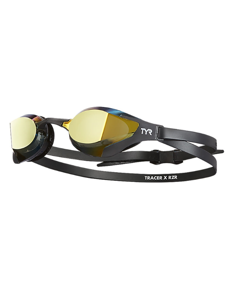 TYR Tracer-X RZR Mirror Racing Goggles - Gold/Black | Allens Of Kingsbury