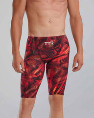 TYR Mens Avictor Helux High Waisted Jammer - Red/Orange | Allens Of Kingsbury