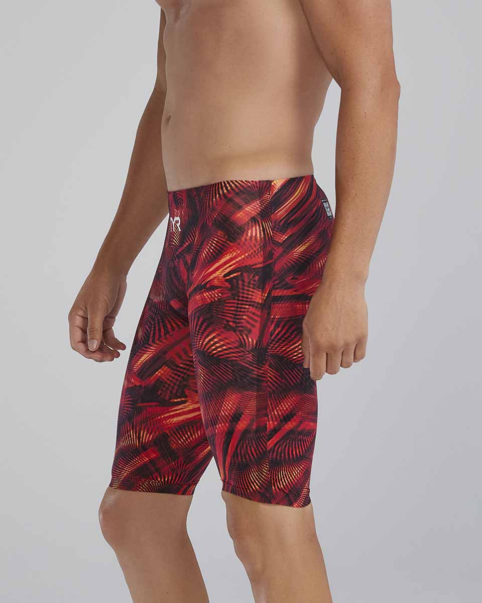 TYR Mens Avictor Helux High Waisted Jammer - Red/Orange | Allens Of Kingsbury
