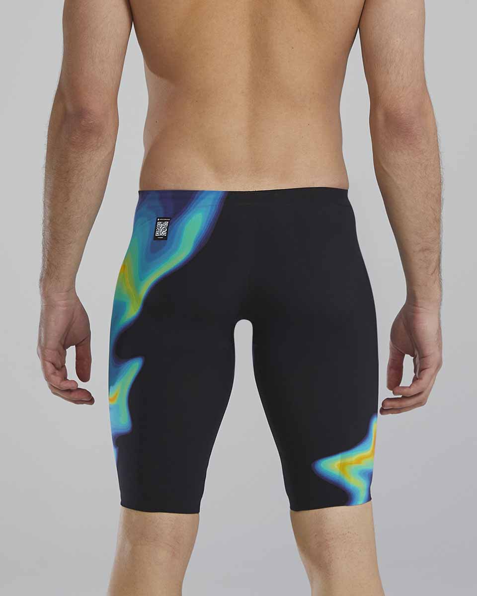 TYR Mens Venzo Infrared Low Waisted Jammer - Org/Grn - Allens Swimwear