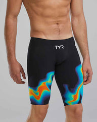 TYR Mens Venzo Infrared Low Waisted Jammer - Org/Grn - Allens Swimwear