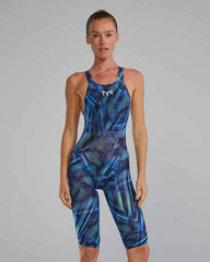 TYR Womens Avictor 2.0 - Helux Openback Kneeskin - Blue/Green | Allens Of Kingsbury