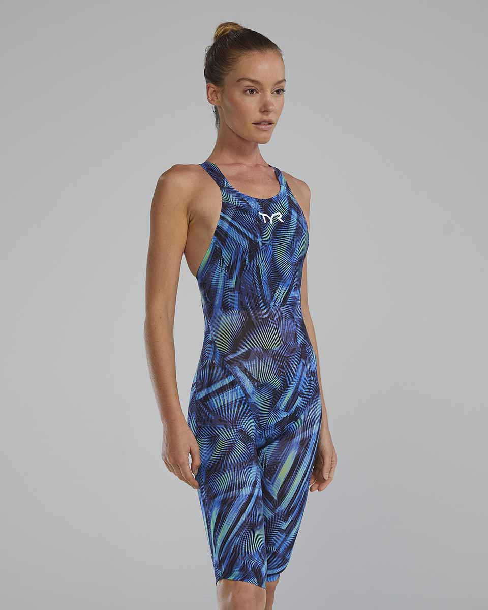 TYR Womens Avictor 2.0 - Helux Openback Kneeskin - Blue/Green | Allens Of Kingsbury