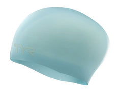 TYR Long Hair Wrinkle Free Silicone Swimming Cap - Sky Blue | Allens Of Kingsbury