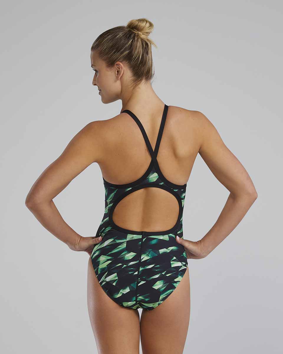 TYR Womens Triadic Diamondfit Swimsuit - Green | Allens Of Kingsbury