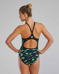TYR Womens Triadic Diamondfit Swimsuit - Green | Allens Of Kingsbury
